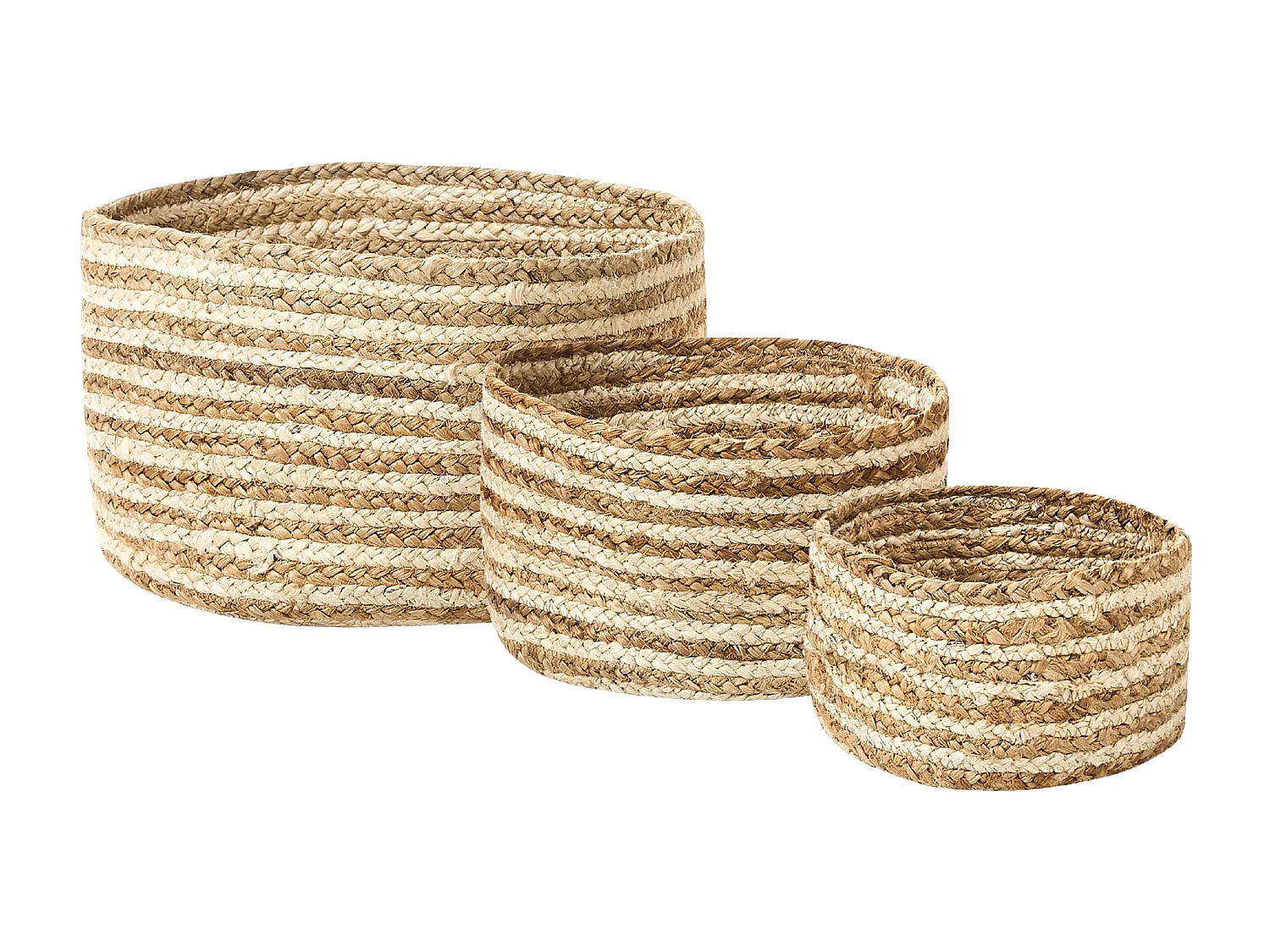 Lot de 3 paniers KAHU Jute Naturel