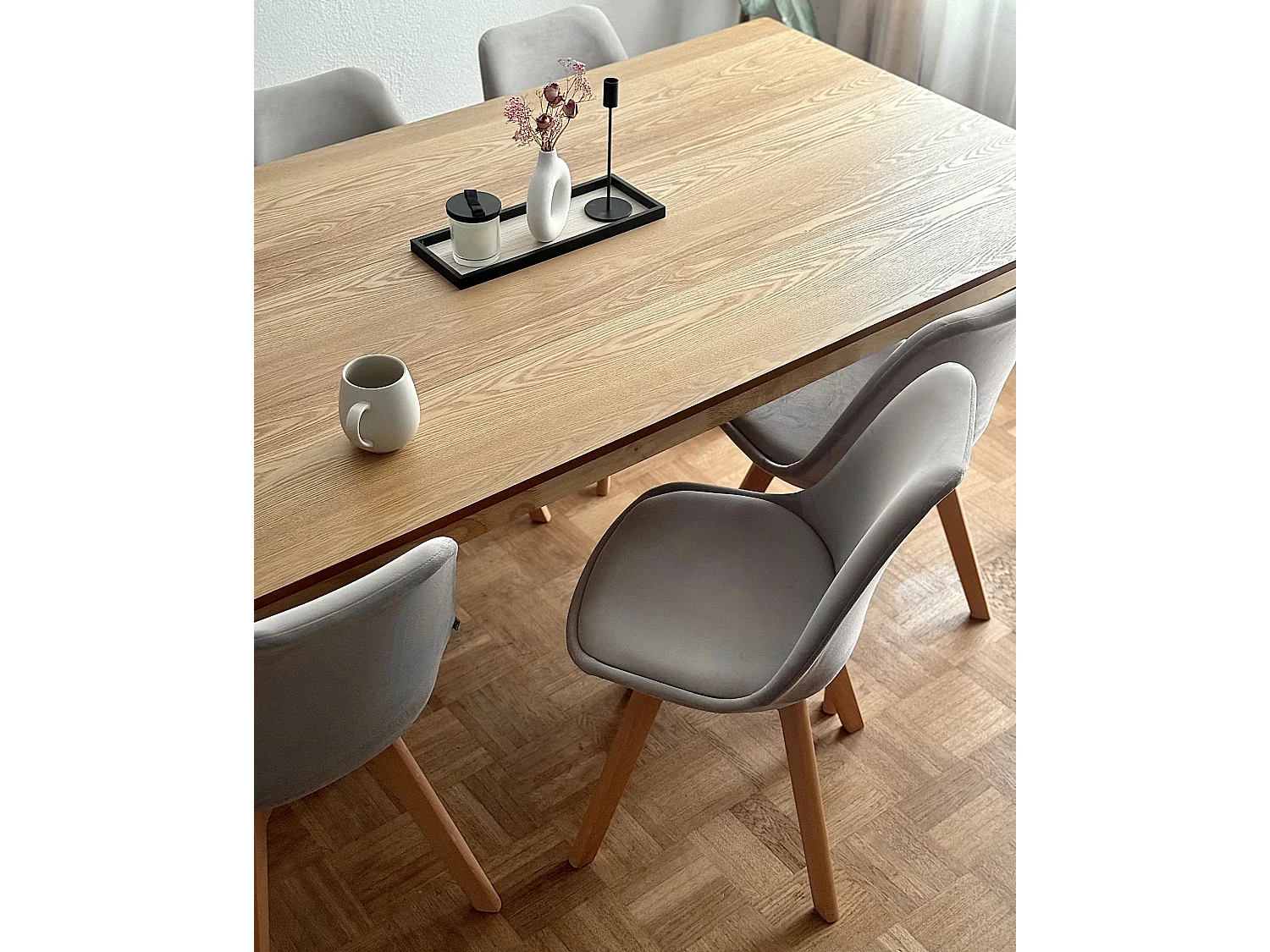 Set di 2 sedie da pranzo DAKOTA II Velluto Tortora