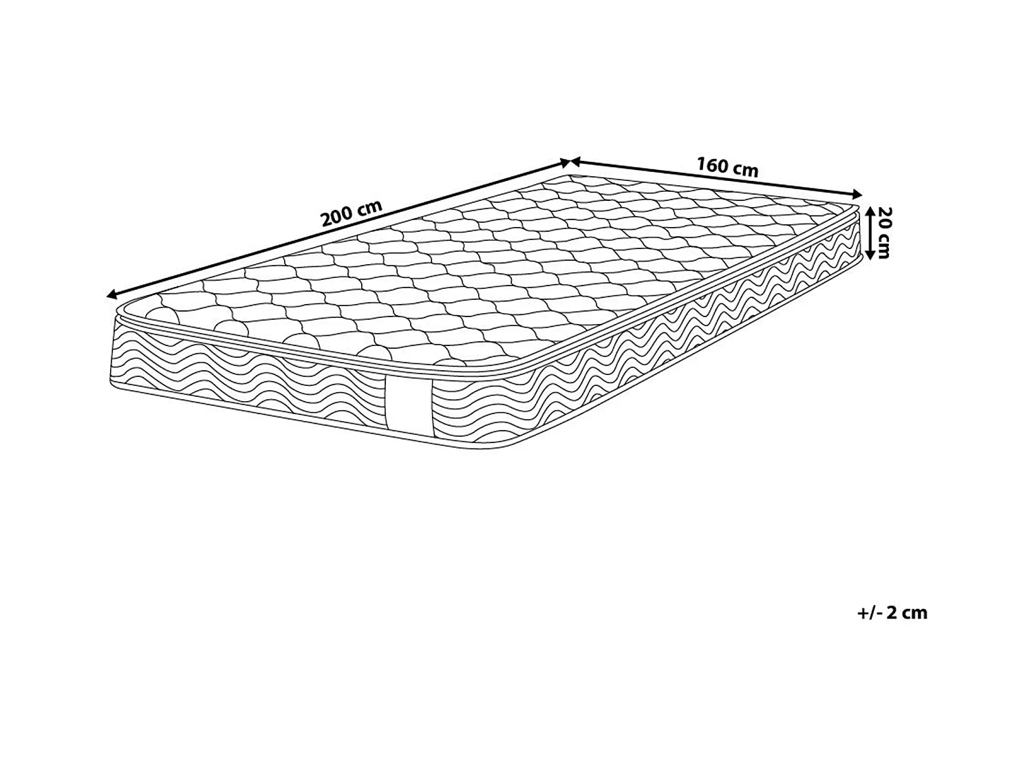 Matelas à ressorts ensachés SPLENDOUR H3/4 Ferme 160 x 200 cm