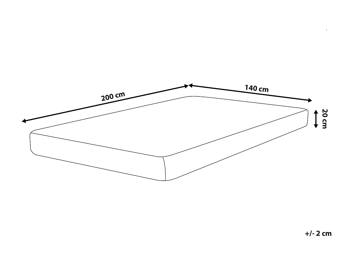 Matelas en mousse PEARL Moyennement ferme 140 x 200 cm