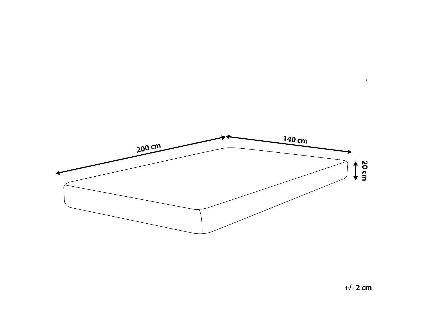 Matelas en mousse PEARL Moyennement ferme 140 x 200 cm