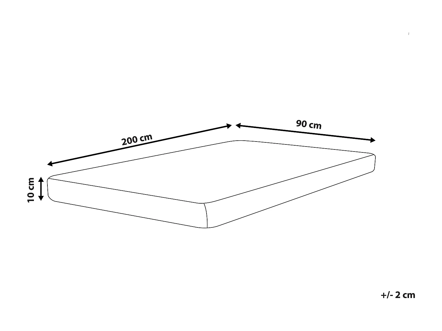 Matelas en mousse PICCOLO H2/3 Moyen 90 x 200 cm