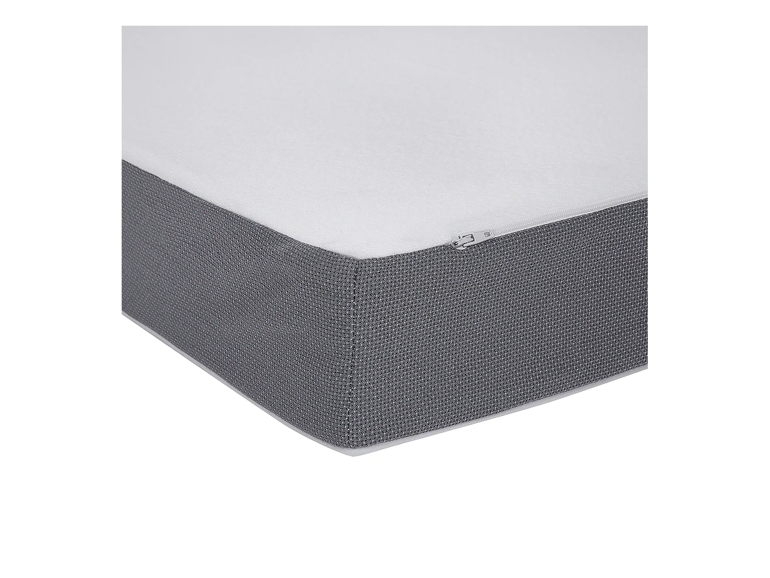 Bequeme Matratze Doppelfarbe weiß/grau Polyester 90 x 200 cm Piccolo