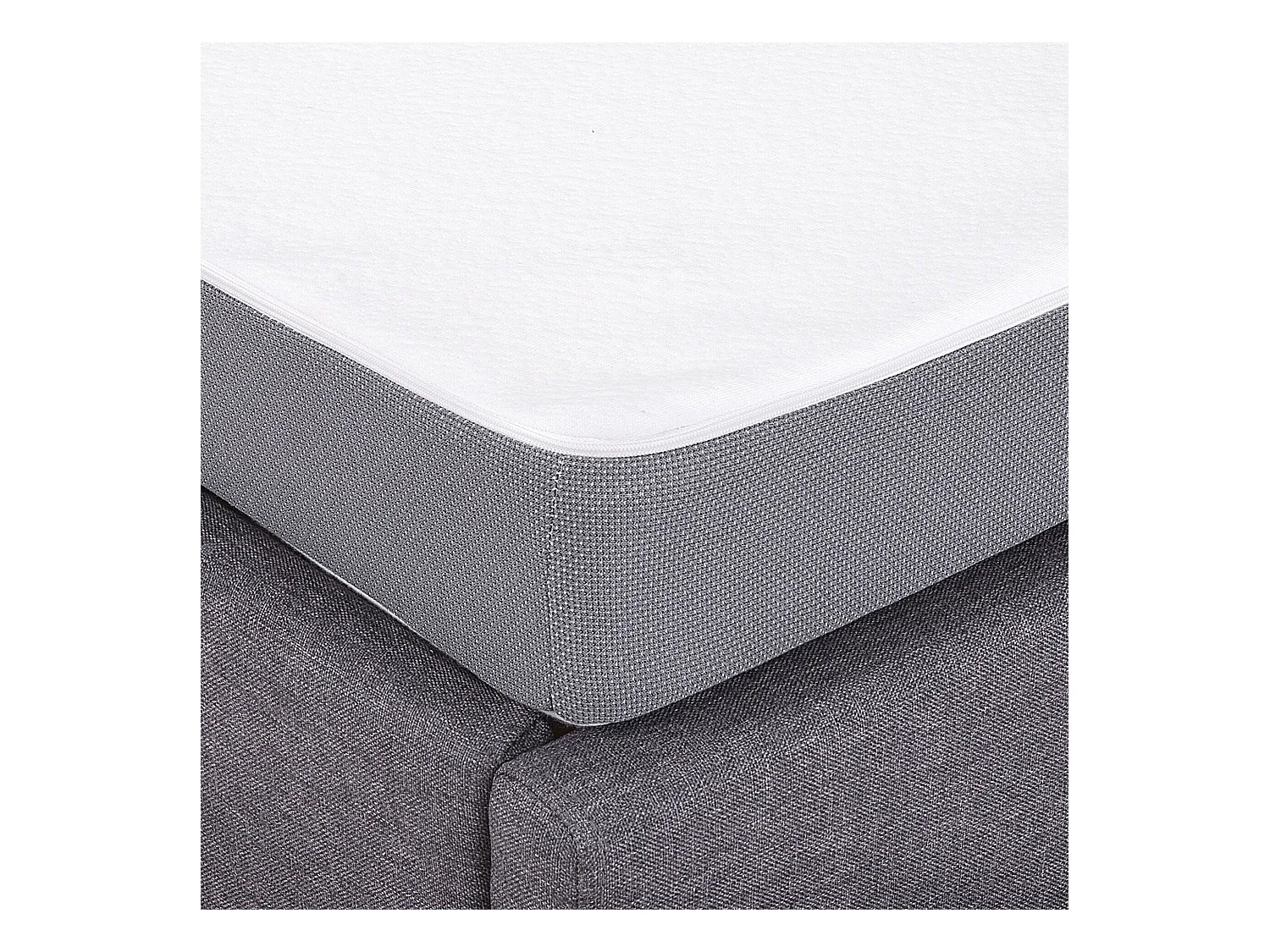 Bequeme Matratze Doppelfarbe weiß/grau Polyester 90 x 200 cm Piccolo