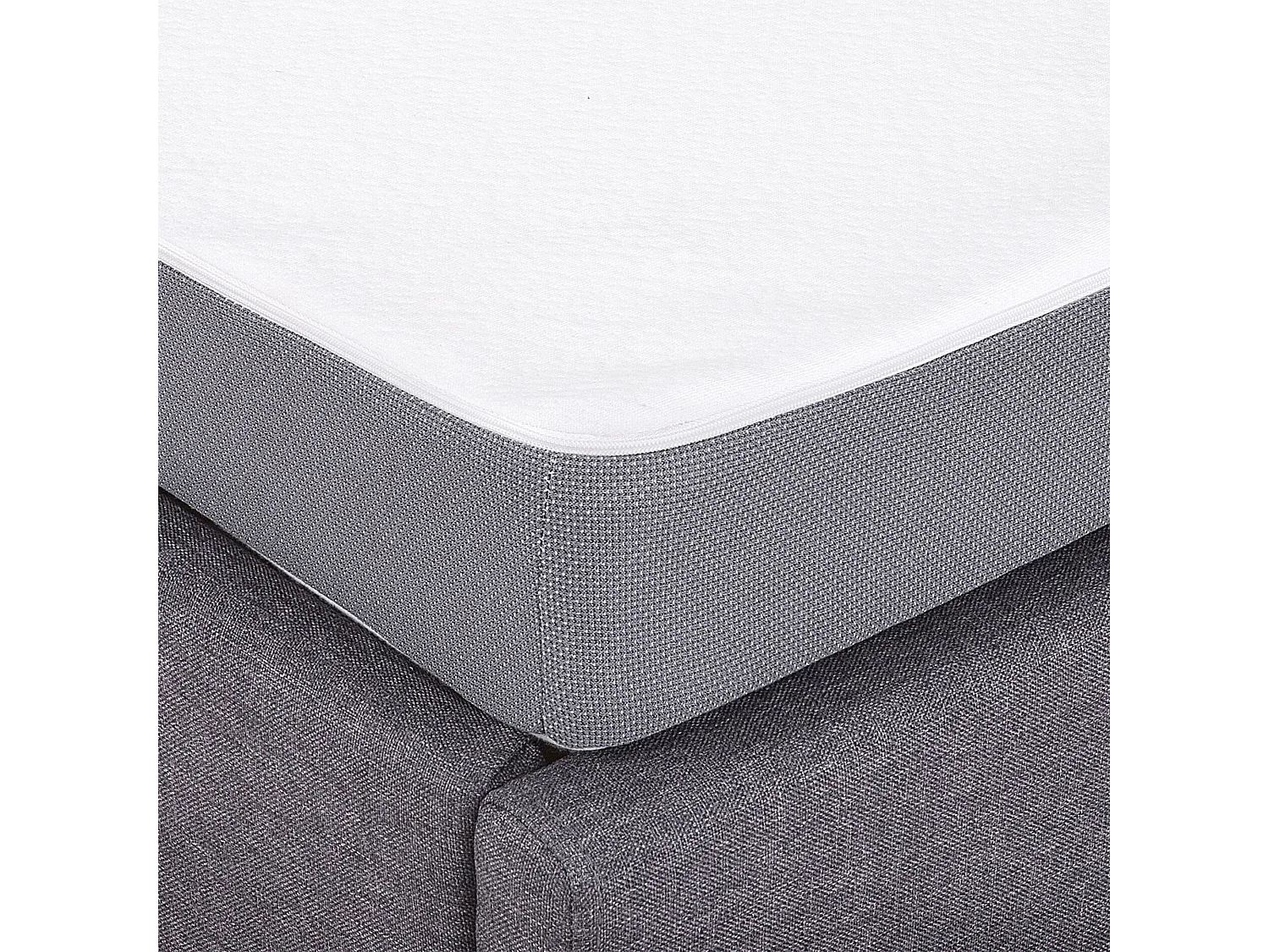 Bequeme Matratze Doppelfarbe weiß/grau Polyester 90 x 200 cm Piccolo