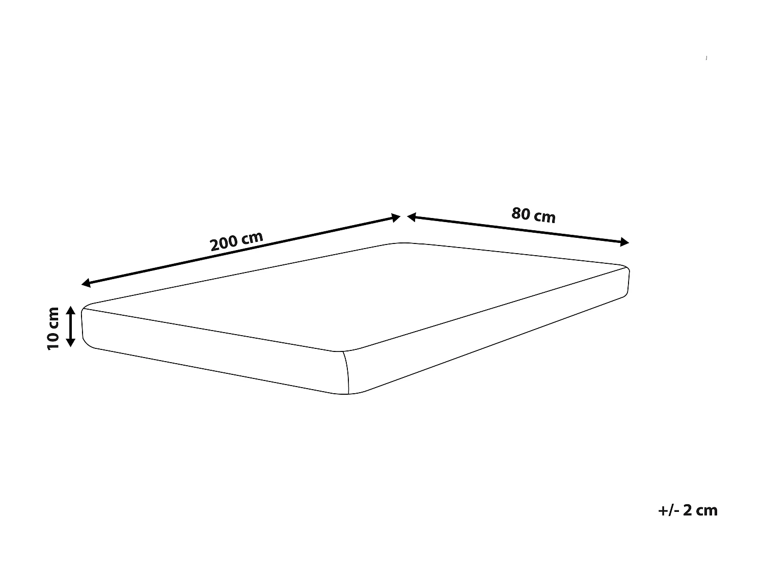 Matelas en mousse PICCOLO H2/3 Moyen 80 x 200 cm