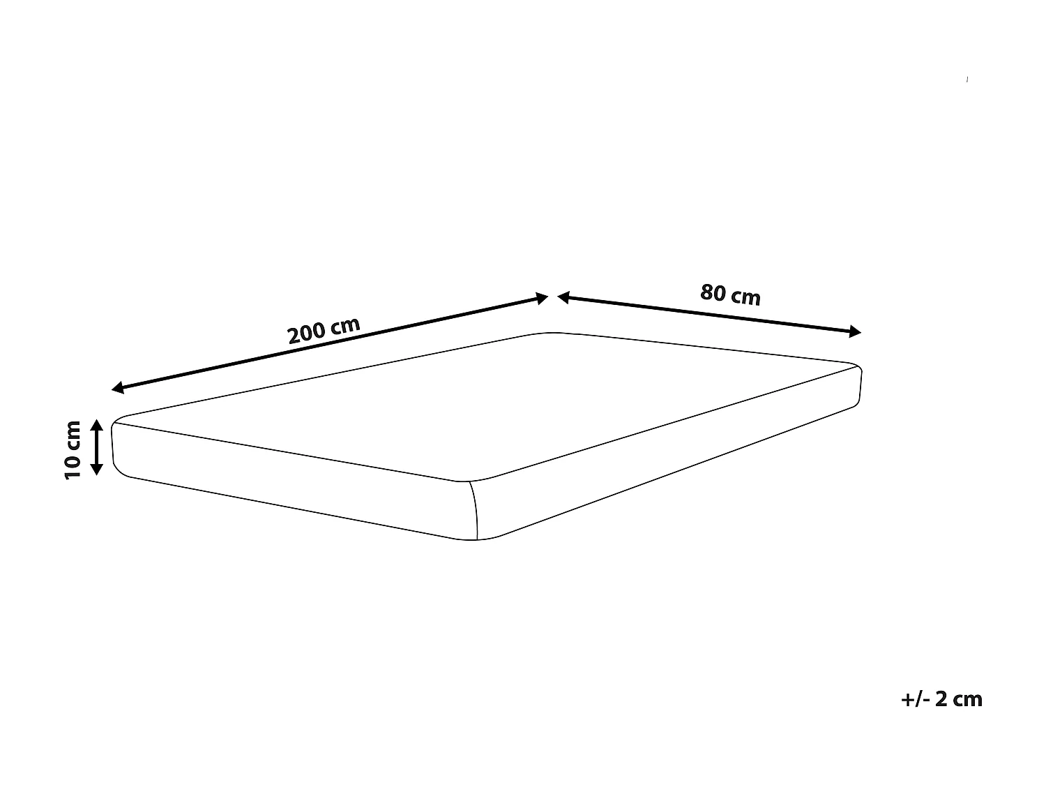 Bequeme Matratze Doppelfarbe weiß/grau Polyester 80 x 200 cm Piccolo