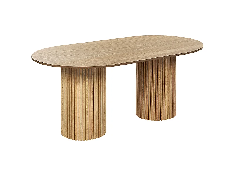 Esstisch SHERIDAN Naturfarbene Esche 180 cm 100 cm