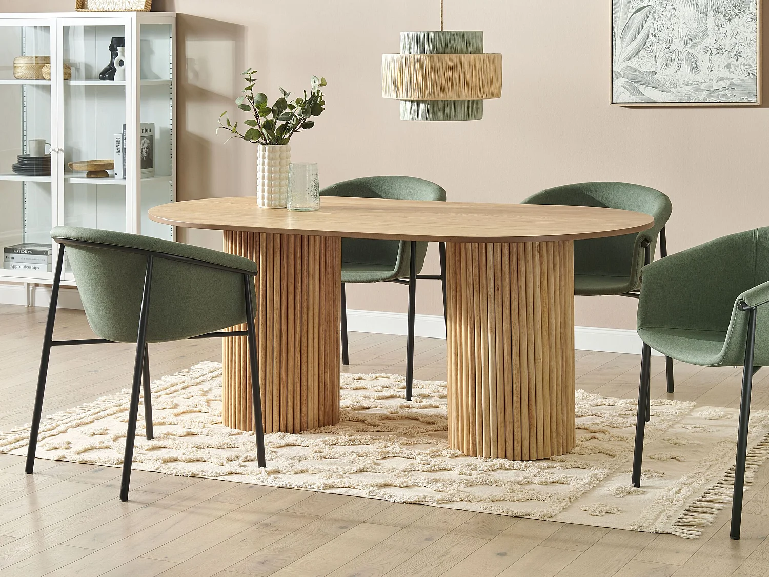 Table de repas SHERIDAN Frêne naturel 180 cm 100 cm
