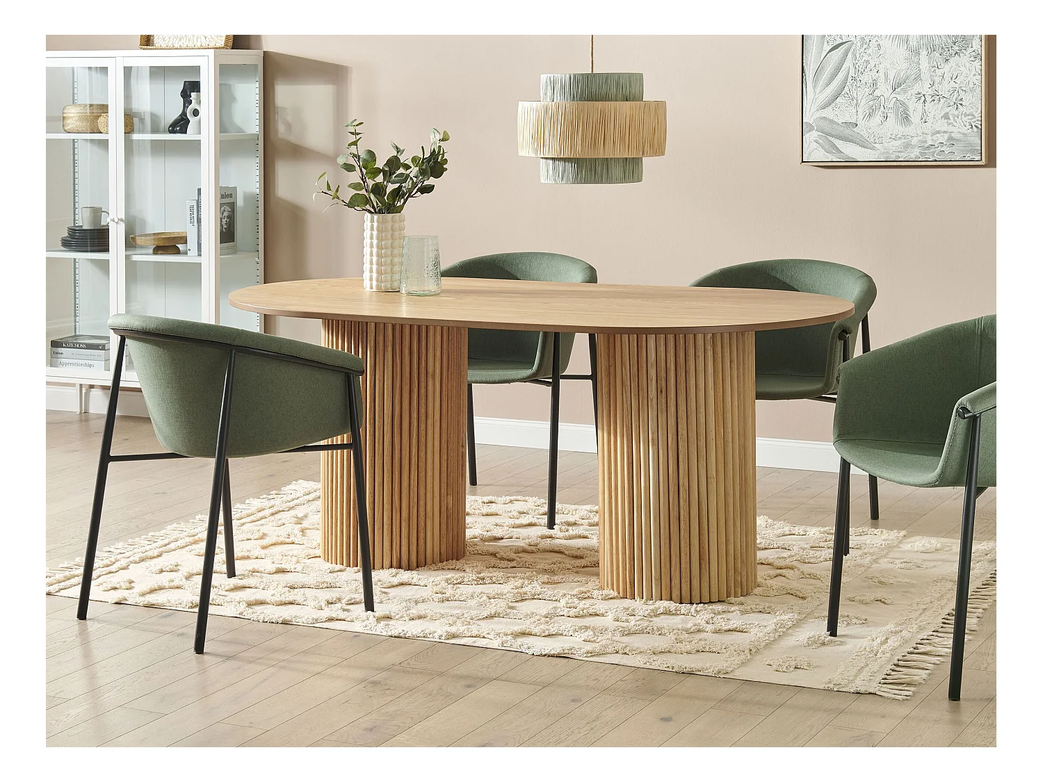 Esstisch SHERIDAN Naturfarbene Esche 180 cm 100 cm