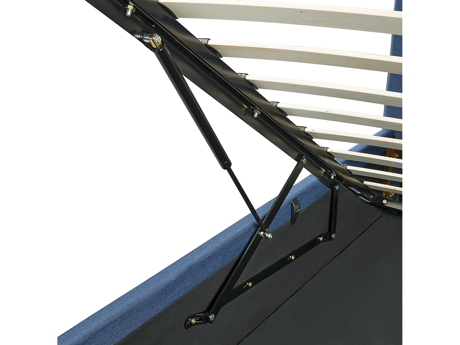 Bed met opbergruimte Stof DREUX 160 x 200 cm Blauw