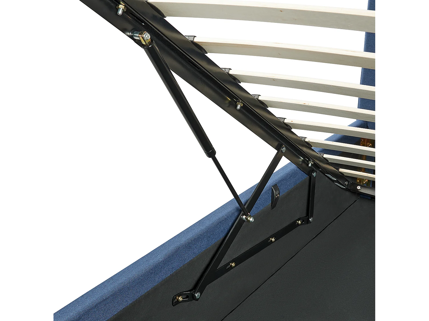 Bed met opbergruimte Stof DREUX 160 x 200 cm Blauw