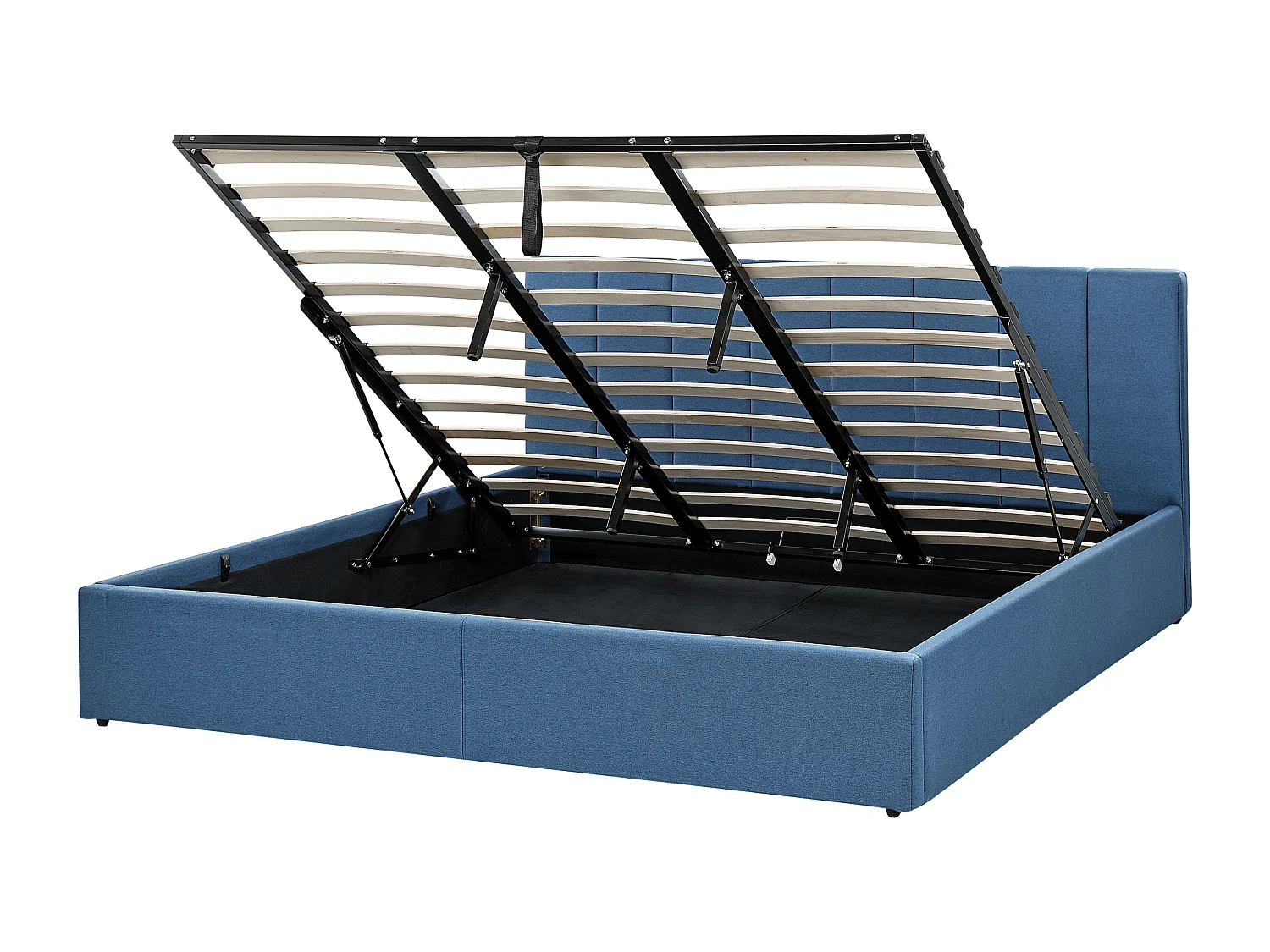 Bed met opbergruimte Stof DREUX 180 x 200 cm Blauw