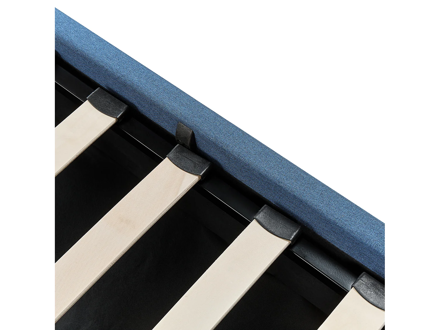 Bed met opbergruimte Stof DREUX 180 x 200 cm Blauw