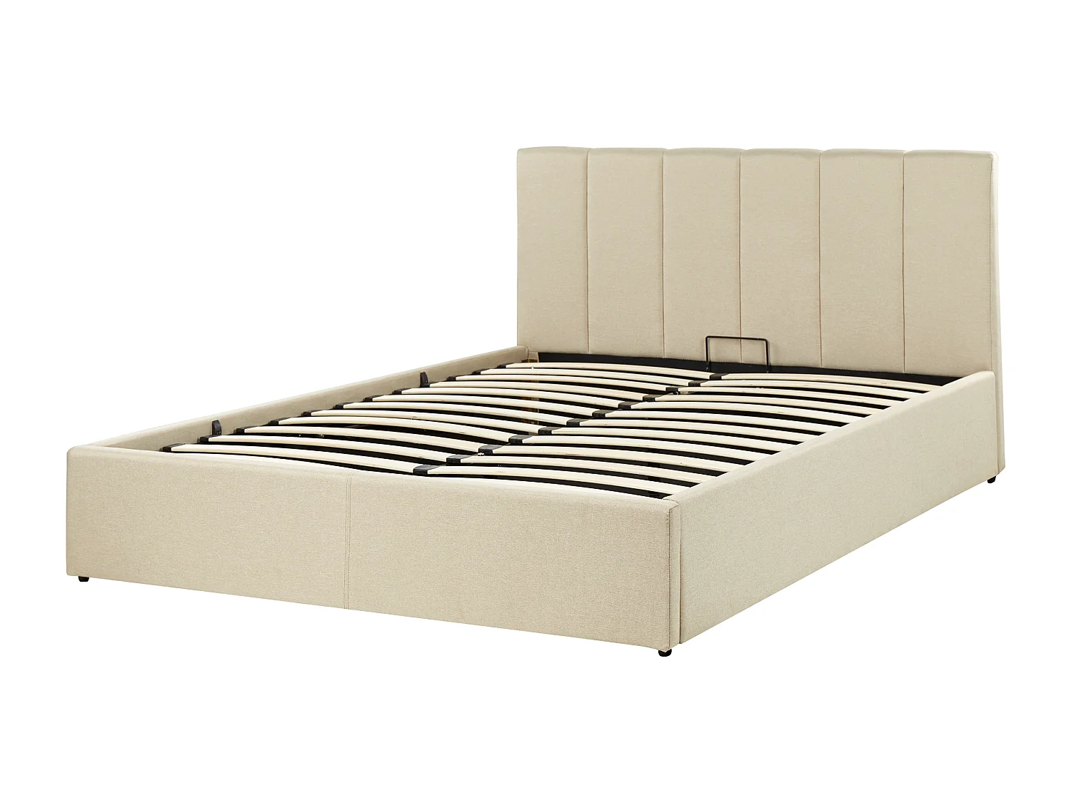 Lit ottoman Tissu DREUX 140 x 200 cm Beige