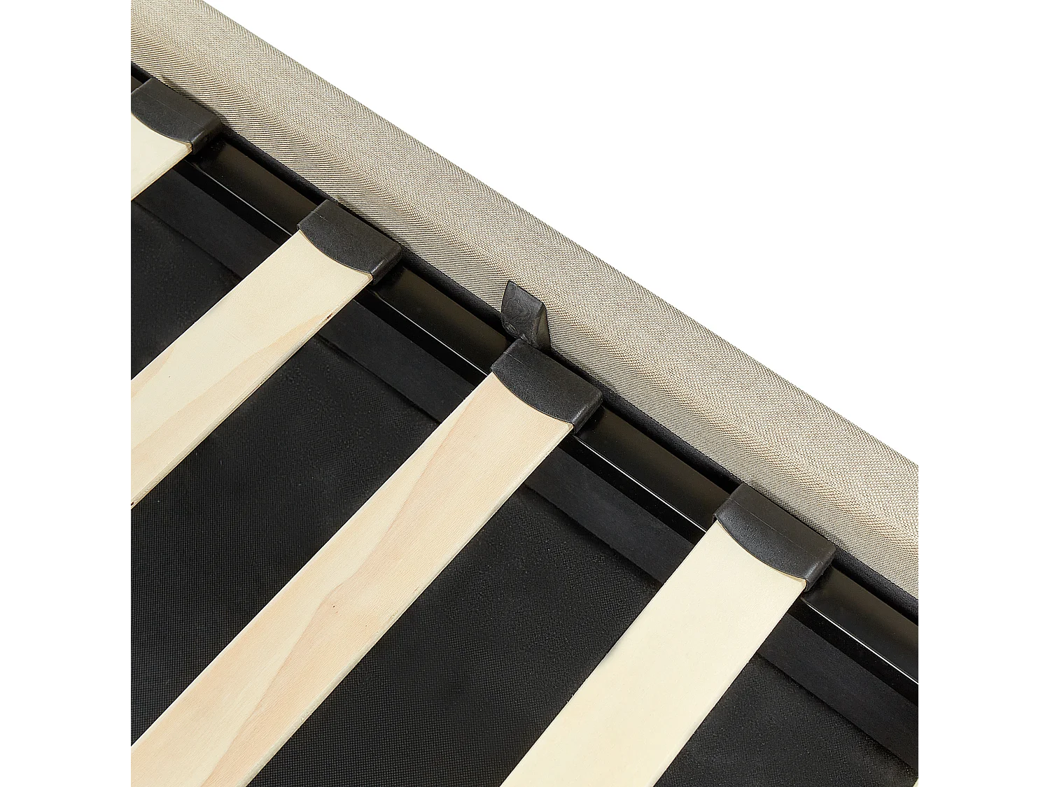 Bed met opbergruimte Stof DREUX 140 x 200 cm Beige