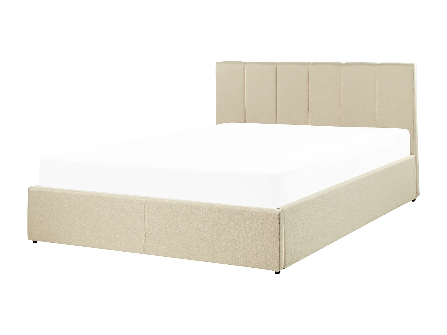 Lit ottoman Tissu DREUX 140 x 200 cm Beige