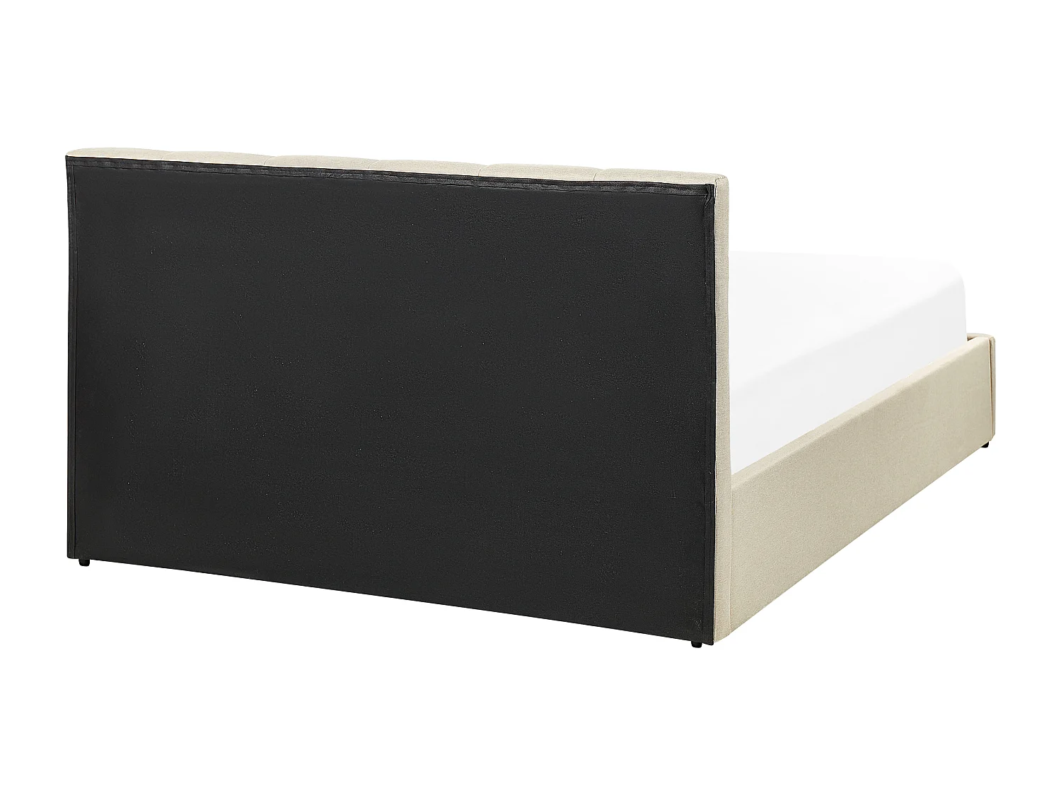 Lit ottoman Tissu DREUX 140 x 200 cm Beige