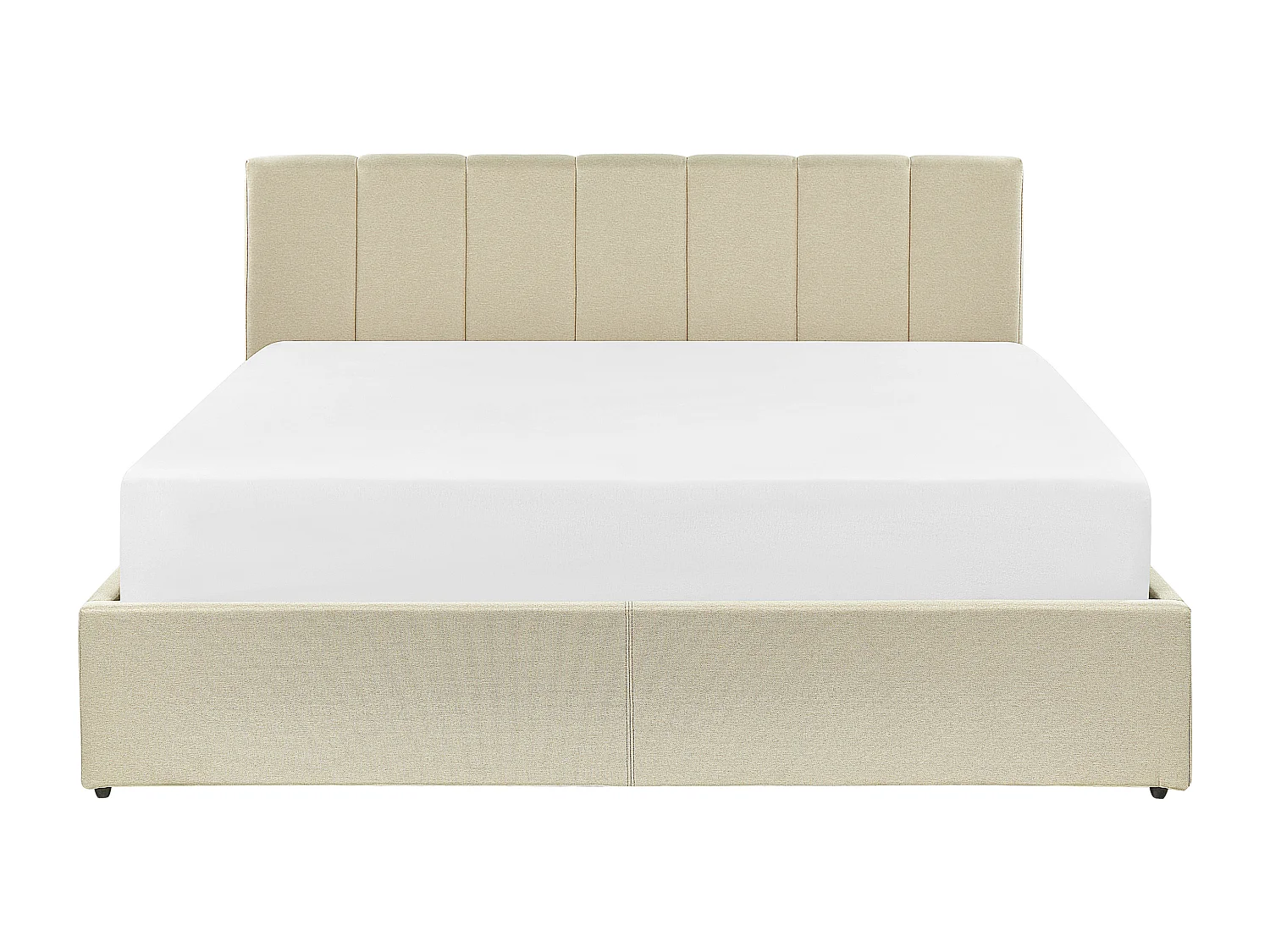 Lit ottoman Tissu DREUX 160 x 200 cm Beige