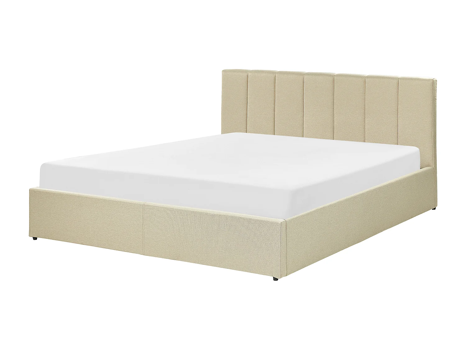 Lit ottoman Tissu DREUX 160 x 200 cm Beige