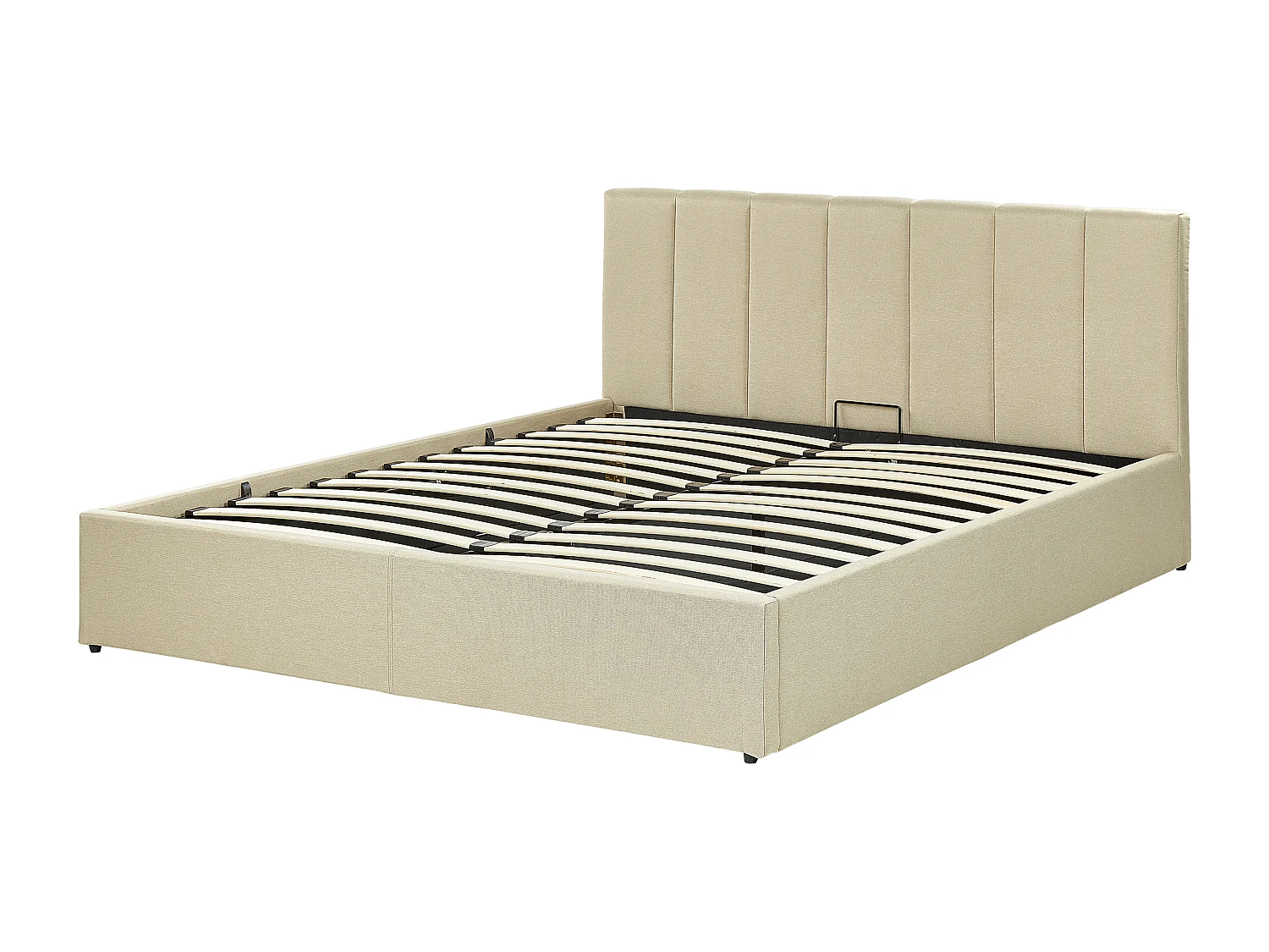 Lit ottoman Tissu DREUX 160 x 200 cm Beige