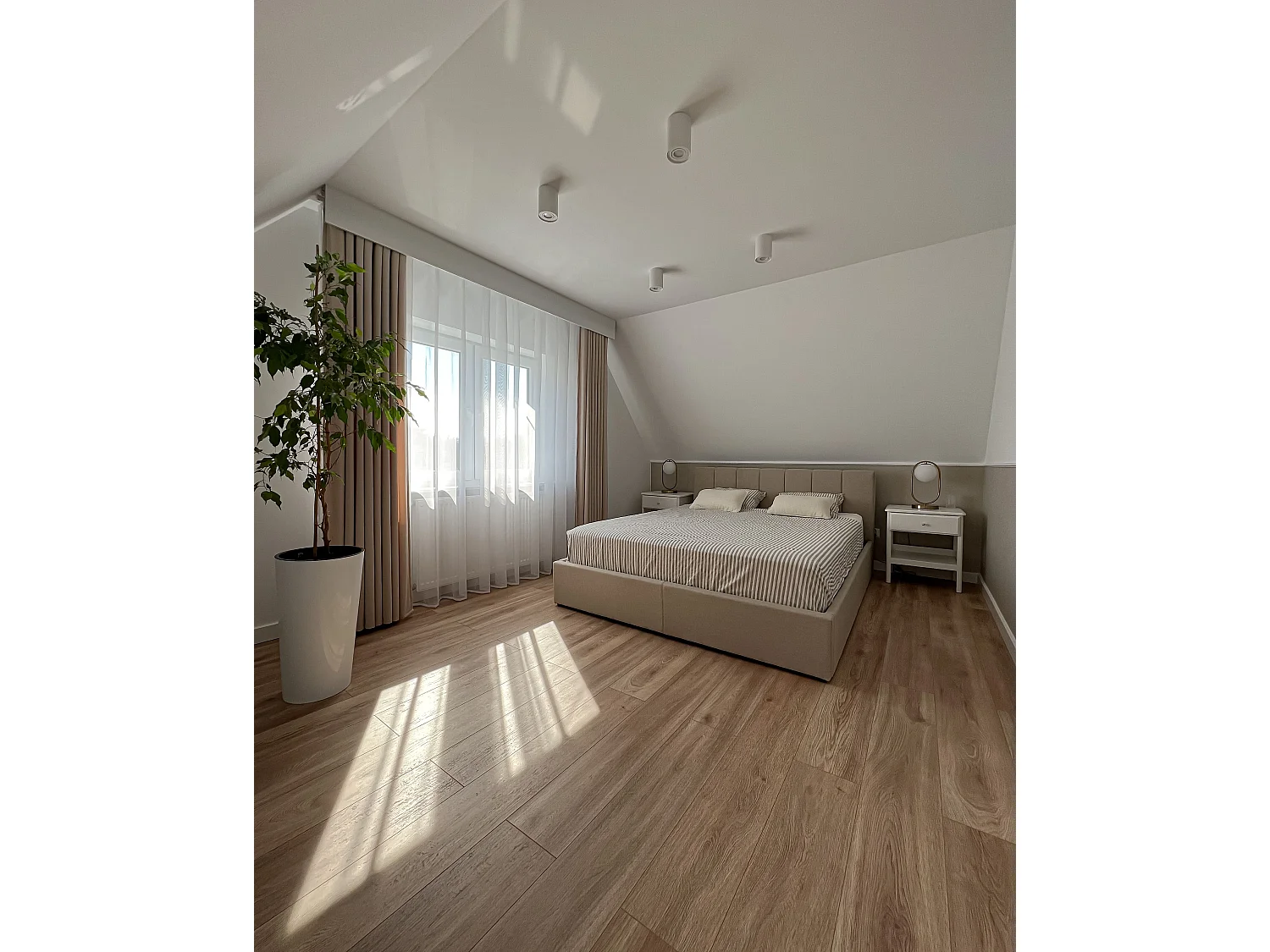 Bett mit Stauraum Stoff DREUX 160 x 200 cm Beige