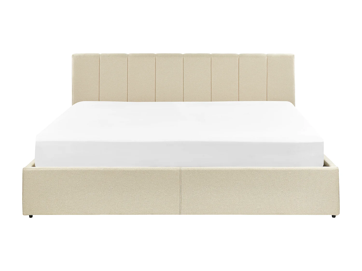 Lit ottoman Tissu DREUX 180 x 200 cm Beige