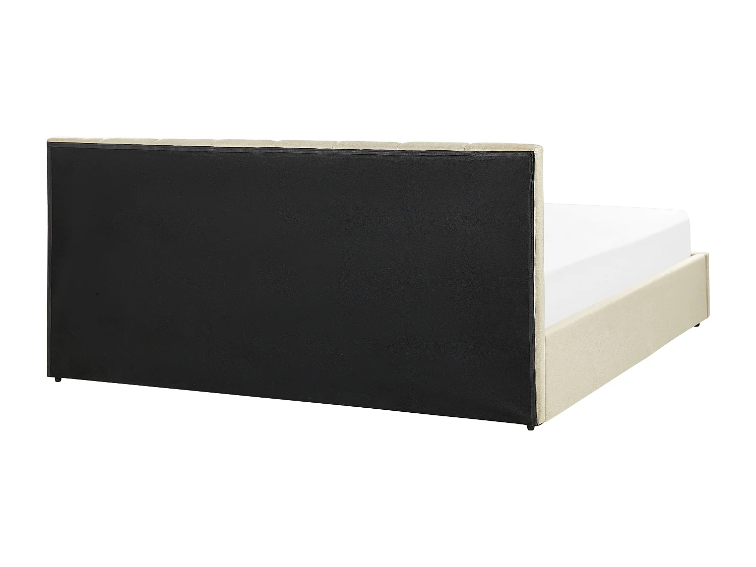 Letto contenitore Tessuto DREUX 180 x 200 cm Beige