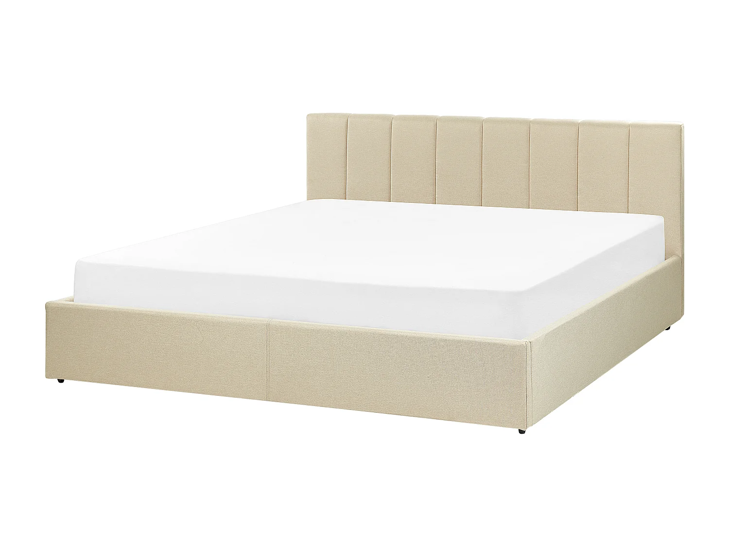 Lit ottoman Tissu DREUX 180 x 200 cm Beige