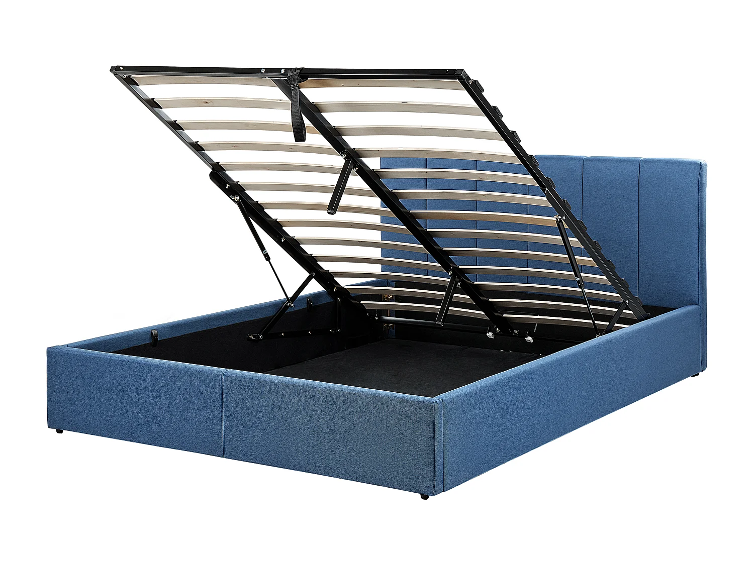 Bed met opbergruimte Stof DREUX 140 x 200 cm Blauw