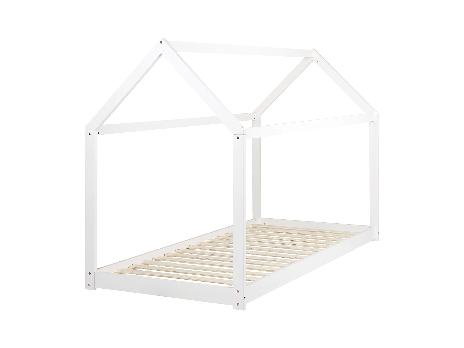 Lit d'enfant Maison Bois de pin TOSSE 90 x 200 cm Blanc