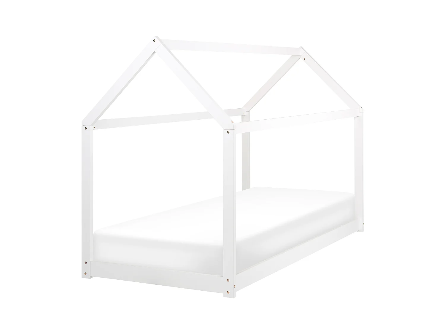 Lit d\'enfant Maison Bois de pin TOSSE 90 x 200 cm Blanc