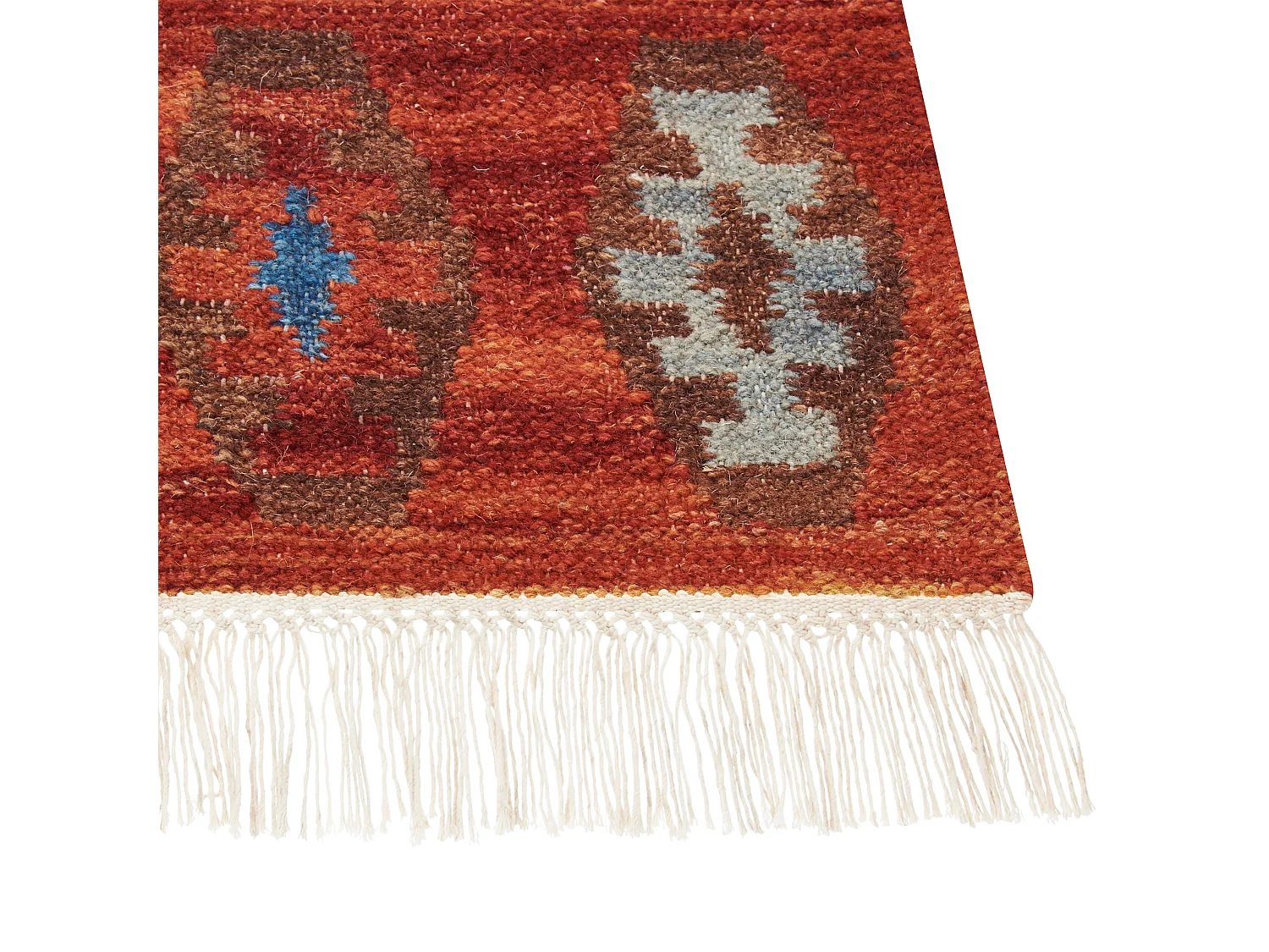Dywan wełniany kilim 80 x 300 cm wielokolorowy VOSKEHAT