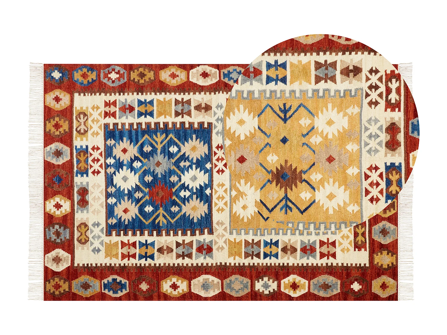 Tapis VOSKEHAT Multicolore 200 x 300 cm Laine Kilim