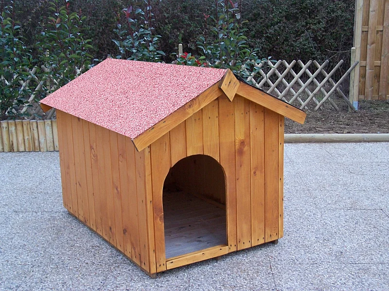 NC0812.01-NICHE À CHIEN BI-PENTE POUR CHIENS MOYENS
