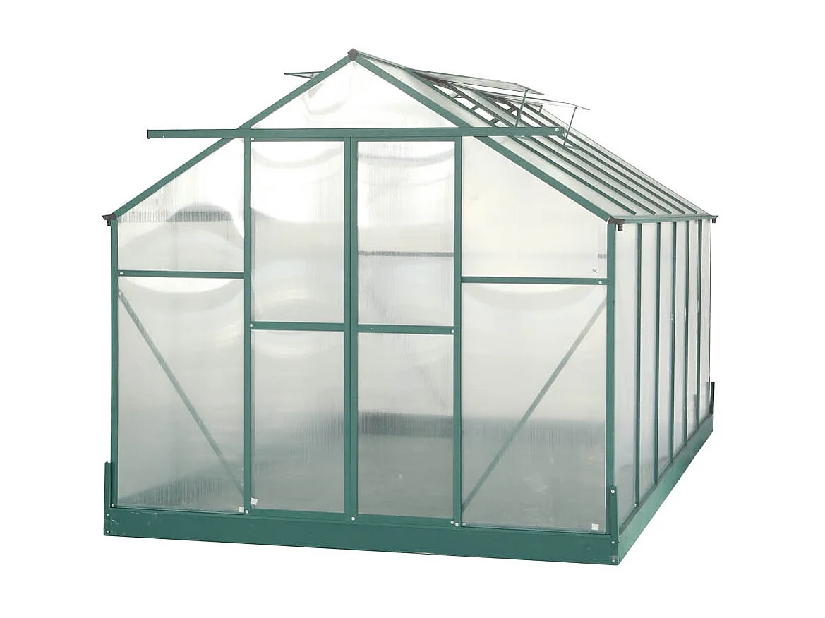 Serre jardin structure aluminium couleur verte