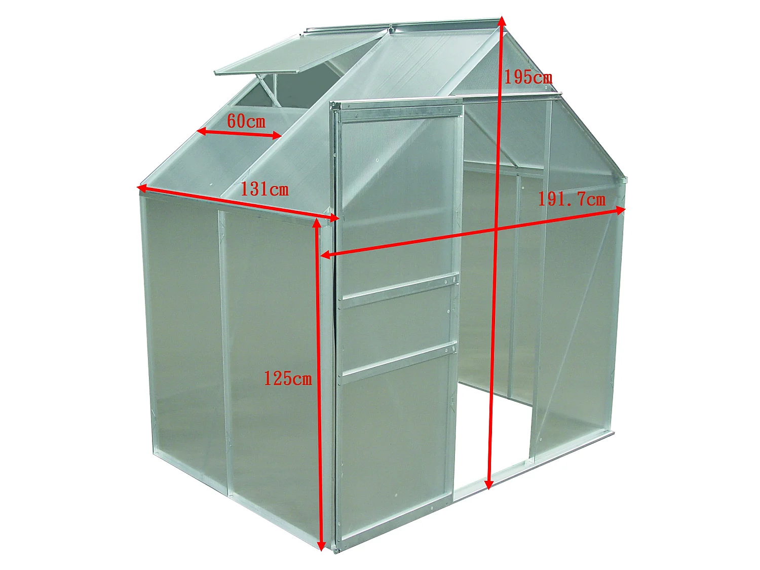 Serre jardin structure aluminium