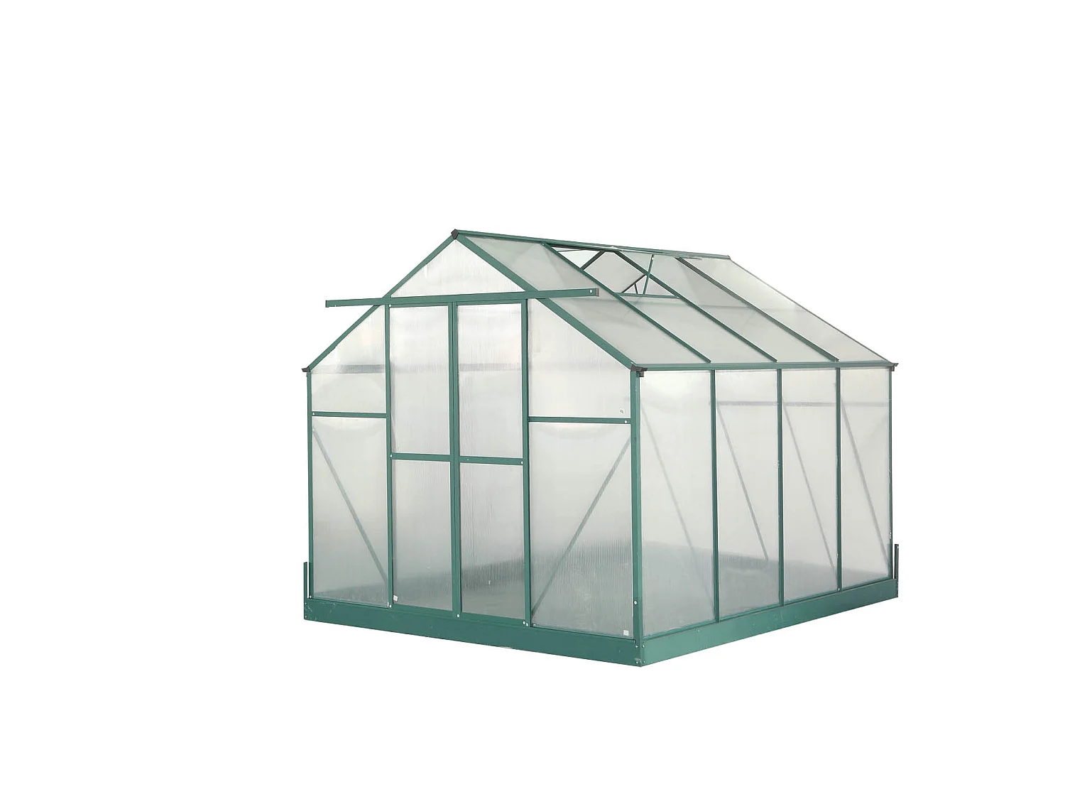 Serre jardin structure aluminium couleur verte