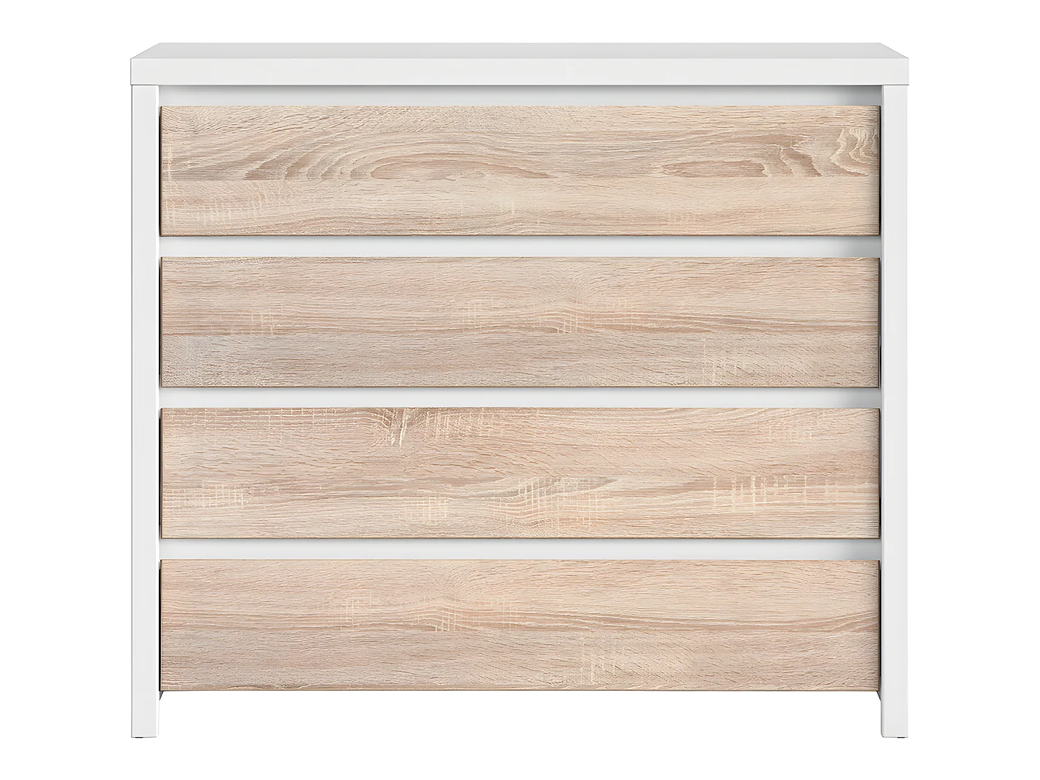 Soren 6-ladekast Wit en hout