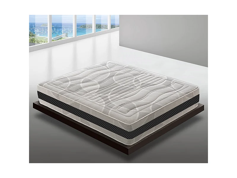 Colchão viscoelástico 100x190 28 cm de altura - com zonas diferenciadas - modelo deluxe