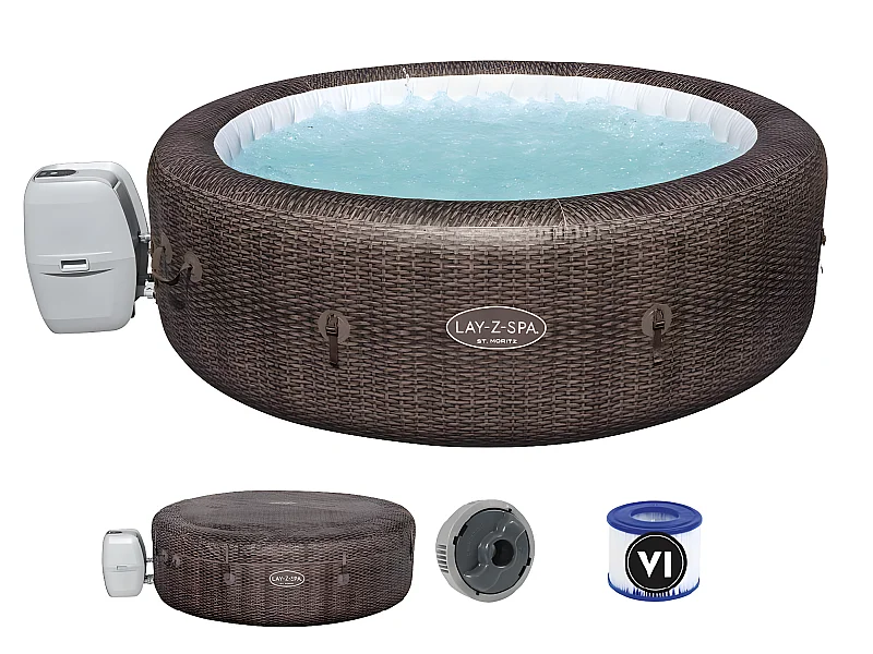 Spa gonflable Lay-Z-Spa St Moritz rond Airjet 5/7 places