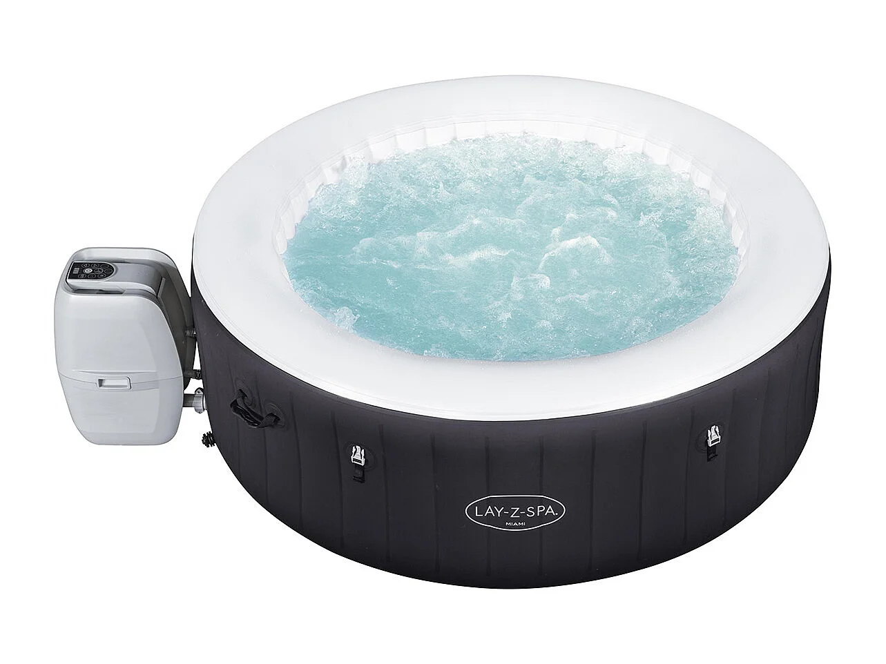 Piscina Idromassaggio Bestway Lay-Z-Spa Miami 180x66 cm per 2-4 Persone con Airjet e Copertura