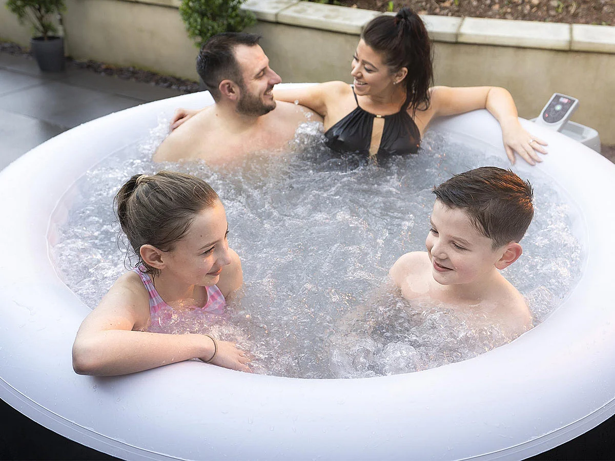 Piscina Idromassaggio Bestway Lay-Z-Spa Miami 180x66 cm per 2-4 Persone con Airjet e Copertura