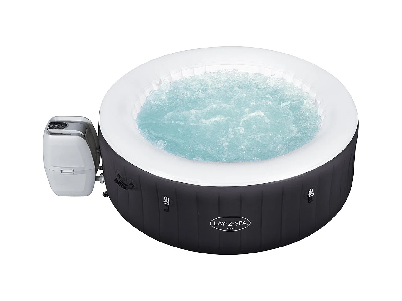 Spa gonflable Lay-Z-Spa Miami rond Airjet 4 places - Bestway