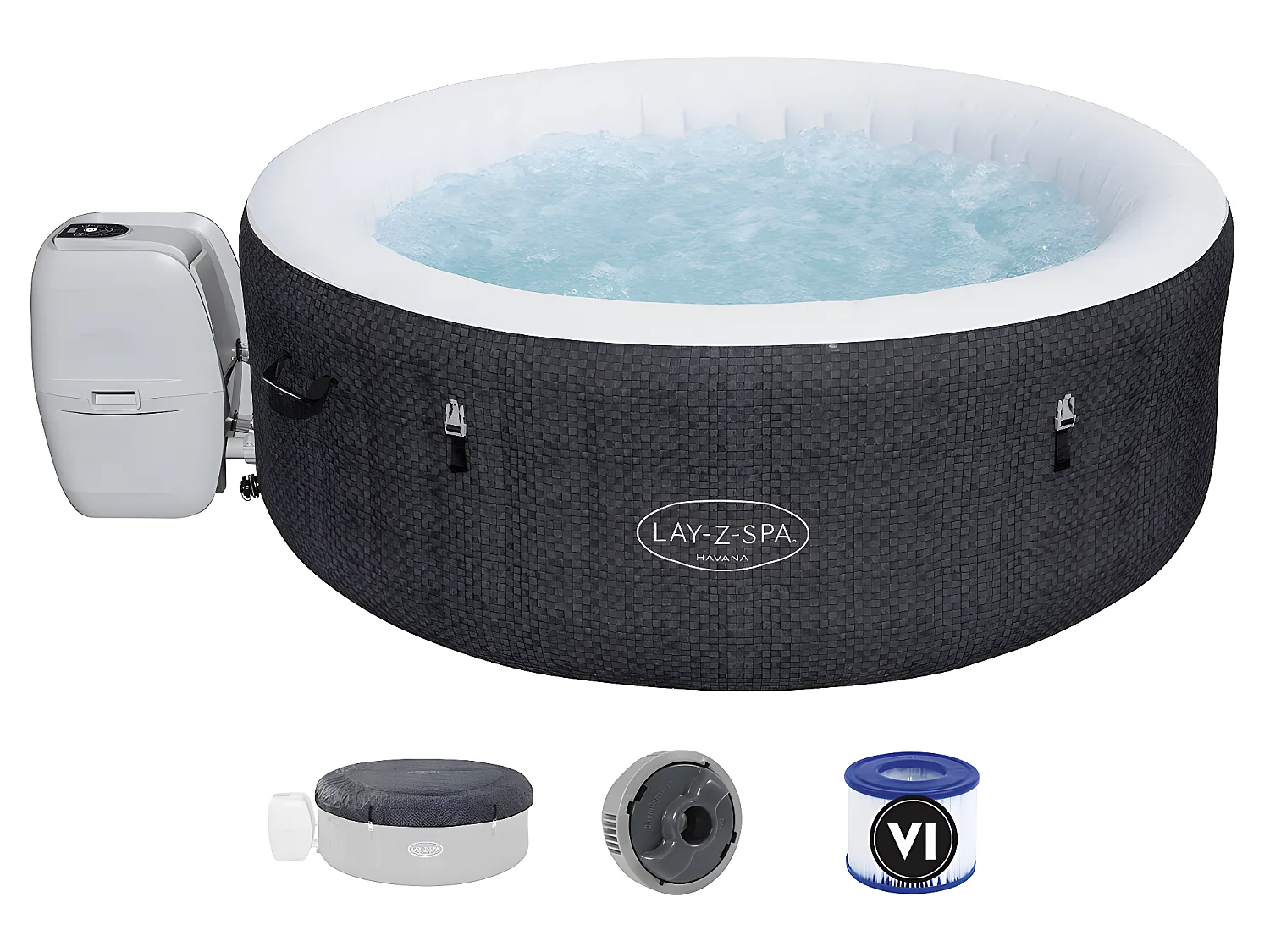 Spa gonflable Lay-Z-Spa Havana rond Airjet 2/4 places - Bestway