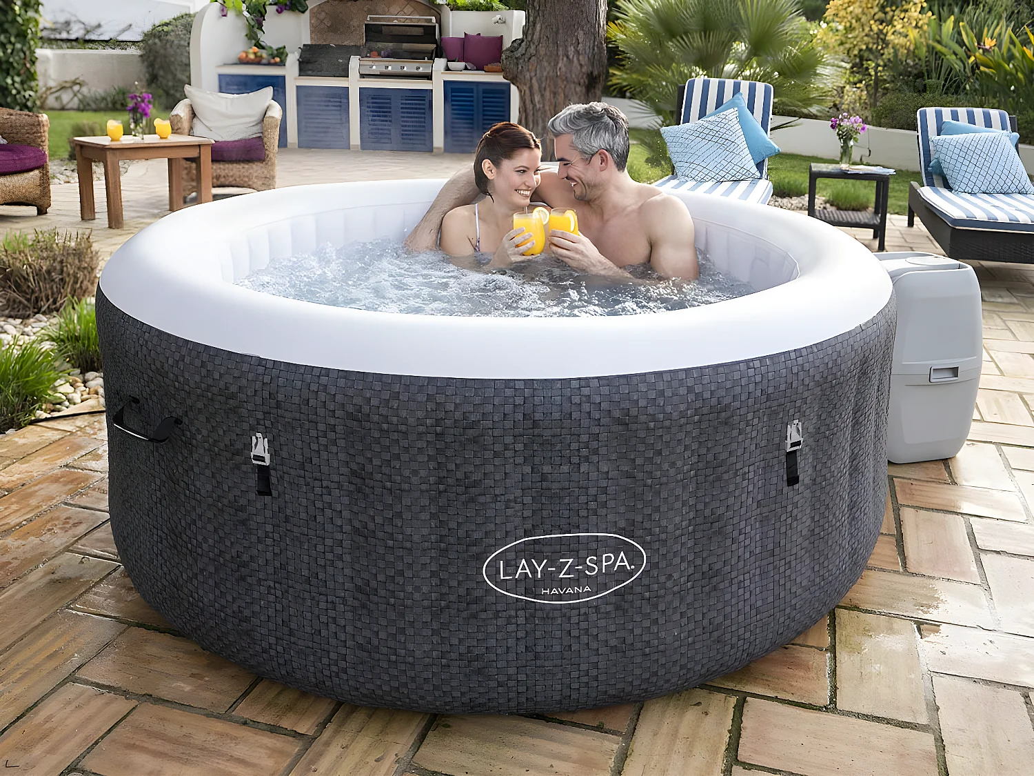 Spa gonflable Lay-Z-Spa Havana rond Airjet 2/4 places - Bestway