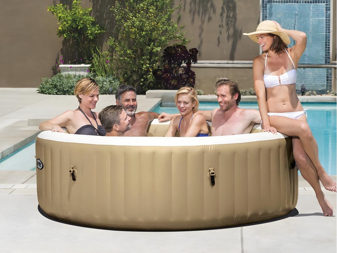 vente unique Spa gonflable PureSpa Sahara rond Bulles 6 places - Intex