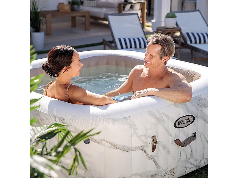 Spa Gonflable 4 Places "Calacatta" 173cm Blanc