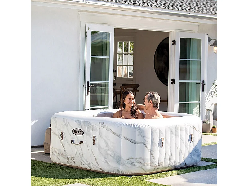 Spa Gonflable 4 Places "Calacatta" 173cm Blanc
