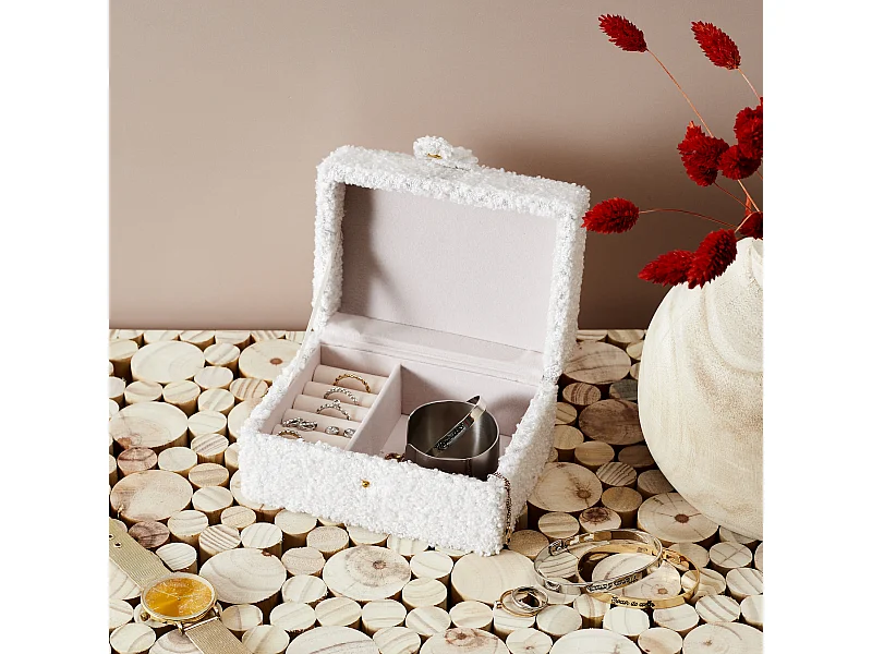 Boite A Bijoux Bouclette Blanc